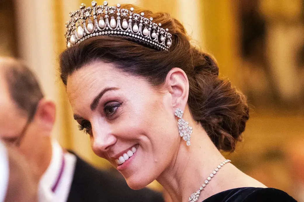 Kate Middleton con la tiara preferita
