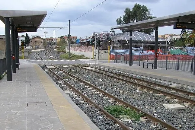 La stazione Caracalla della metro a Monserrato (foto Serreli)