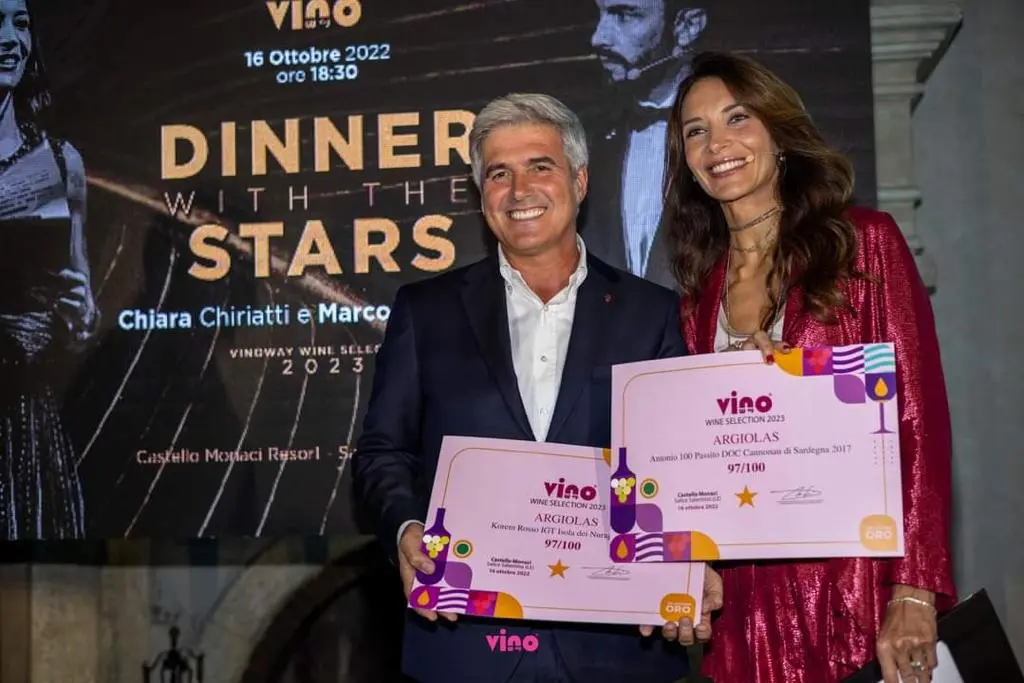 Vinoway, Mariano Murru durante la premiazione. Foto Vinoway