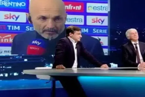 Luciano Spalletti, Fabio Caressa e Gian Piero Gasperini (foto da Youtube)