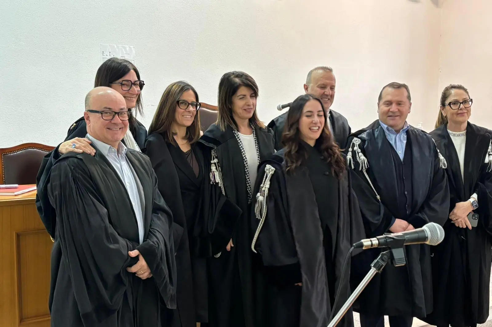 Laura Schirru insieme al Consiglio direttivo dell'Ordine