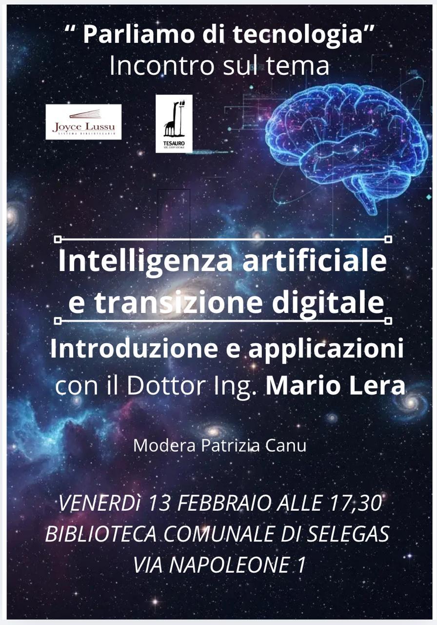 La Trexenta scopre l’Intelligenza Artificiale: incontri a Selegas e Senorbì
