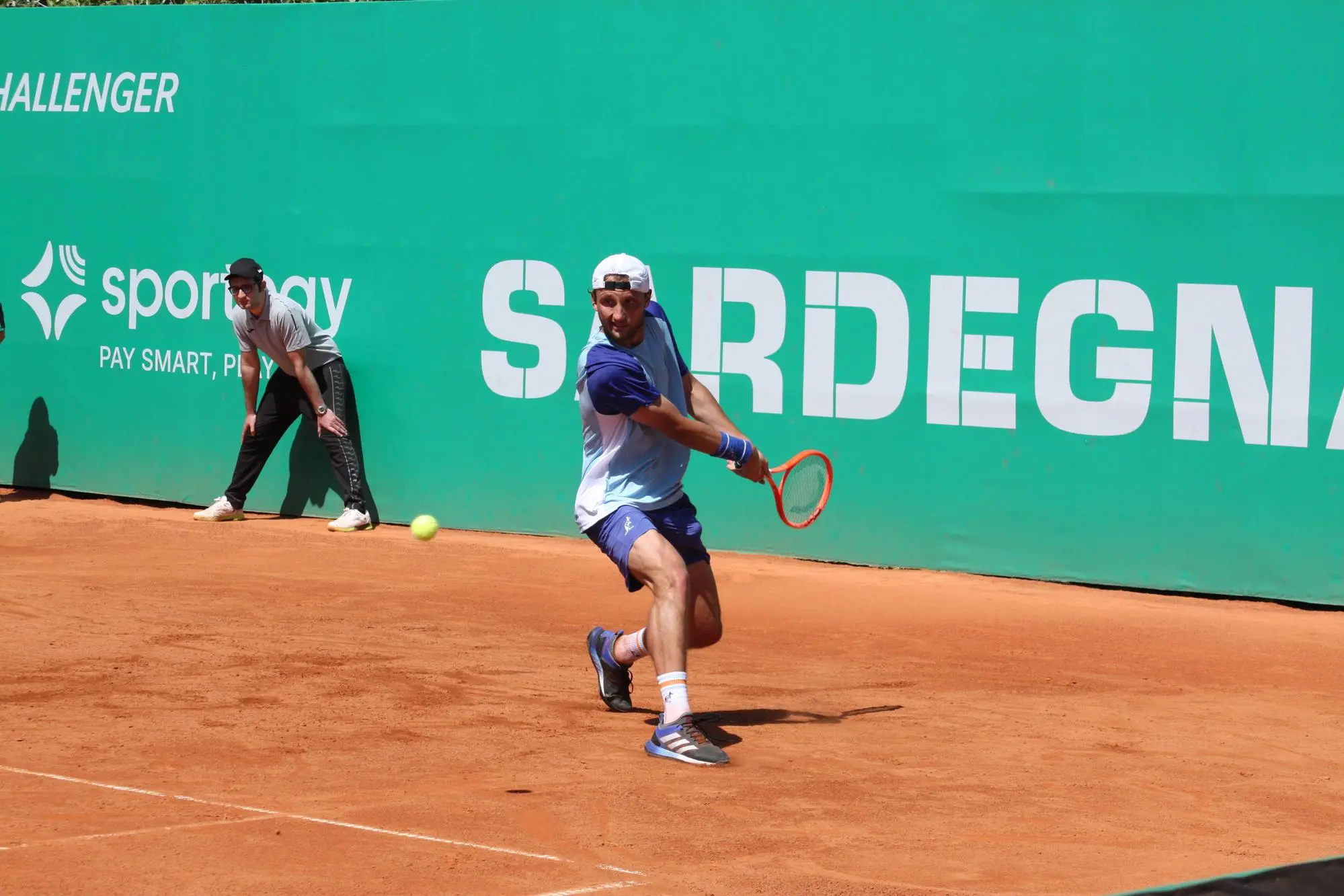 Il qualificato Federico Arnaboldi sul Centrale del Tc Cagliari (foto Antonio Burruni)