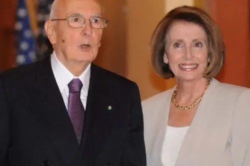 Giorgio Napolitano e Nancy Pelosi