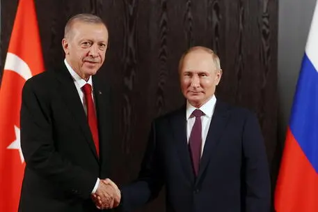 Erdogan e Putin (foto Ansa)