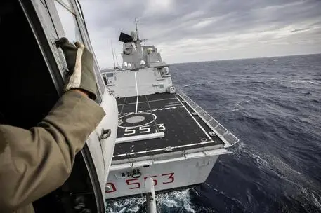 Un'esercitazione nel Mediterraneo (foto simbolo Ansa - Lami)