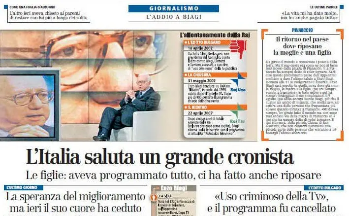 Il ricordo del giornalista sulle pagine de L'Unione Sarda