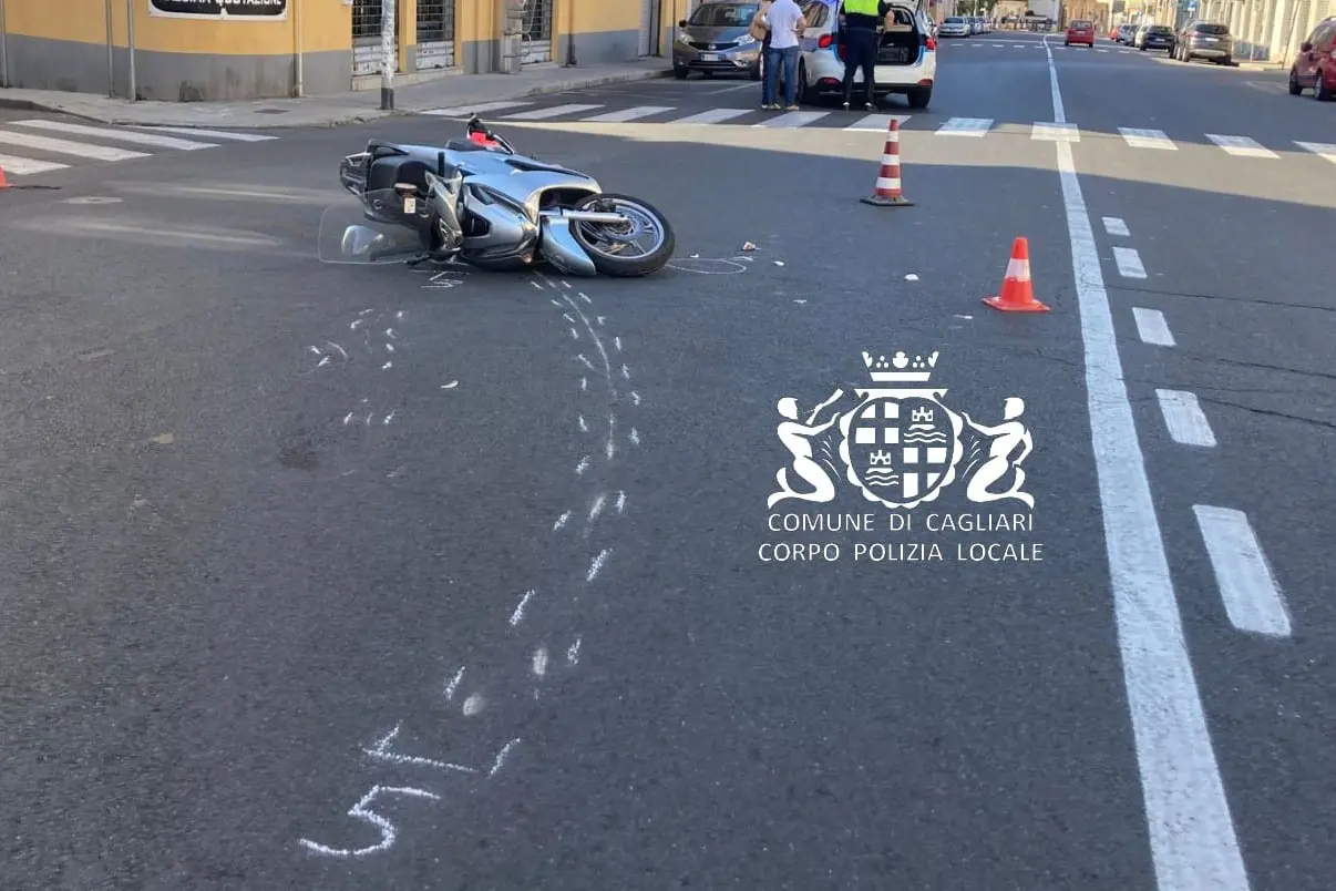 Il luogo dell'incidente (foto Polizia locale)