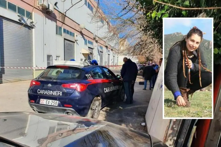 I rilievi (Ansa - Garofalo). Nel riquadro la vittima (foto L'Unione Sarda - Calvi)