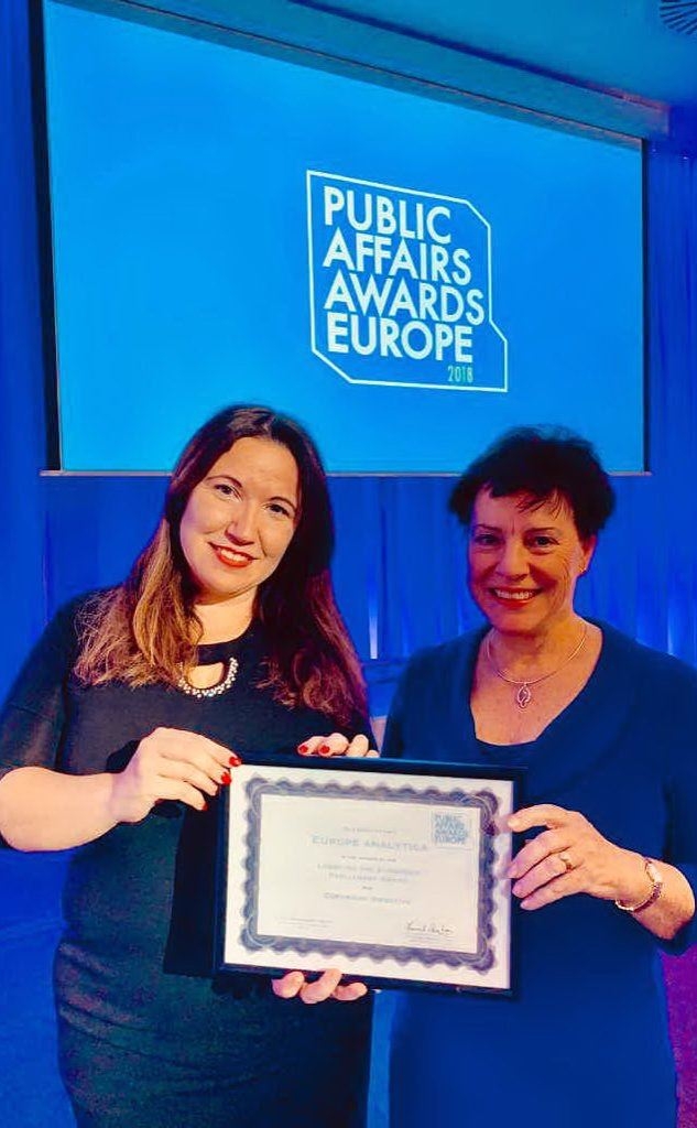 Alla premiazione dei \"Public Affairs Awards Europe 2018\" (foto Elena Lai)