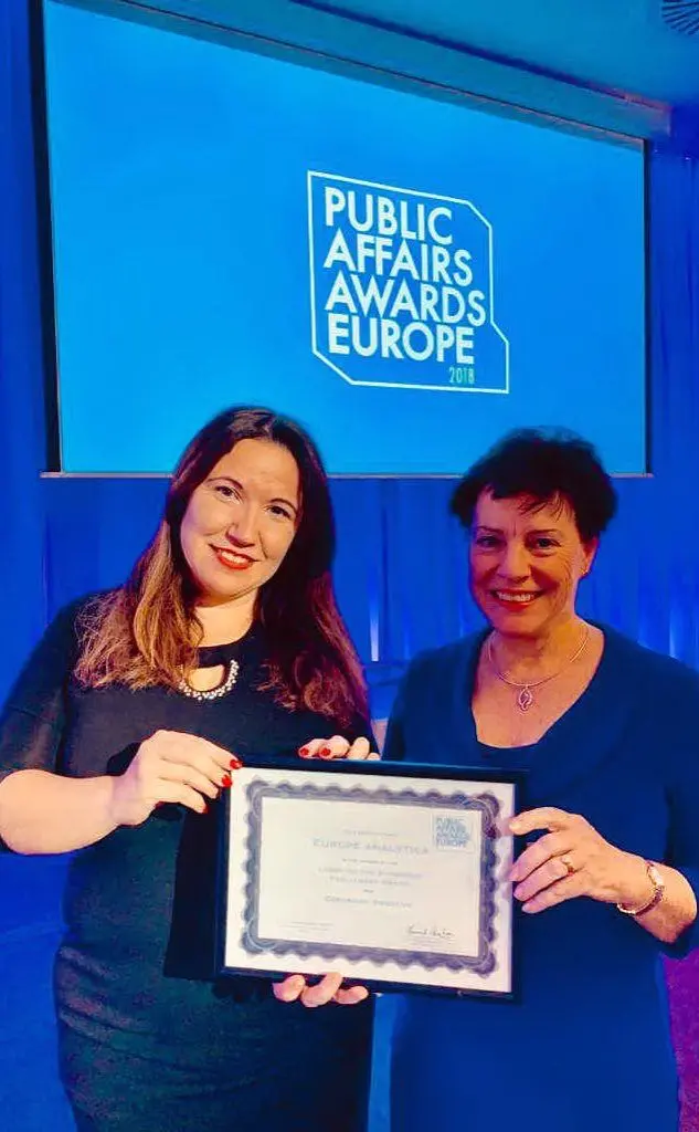 Alla premiazione dei &quot;Public Affairs Awards Europe 2018&quot; (foto Elena Lai)