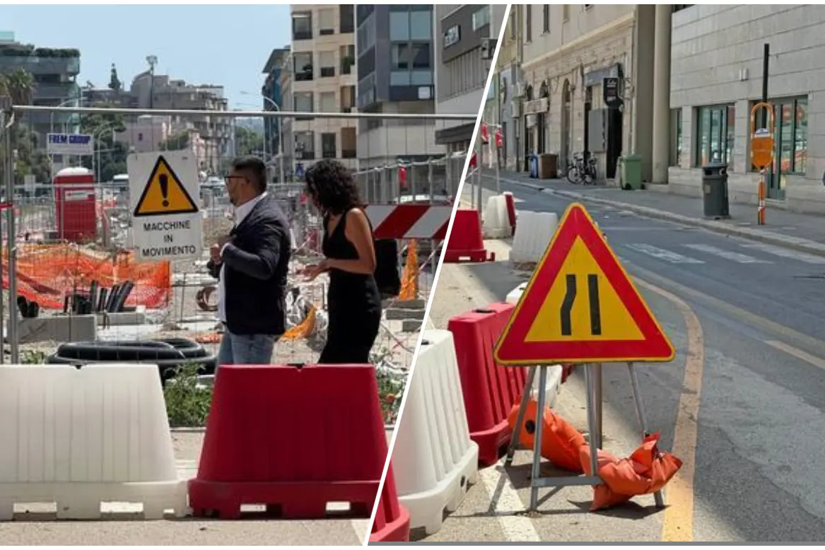 I lavori a Cagliari (foto L'Unione Sarda - Solinas)