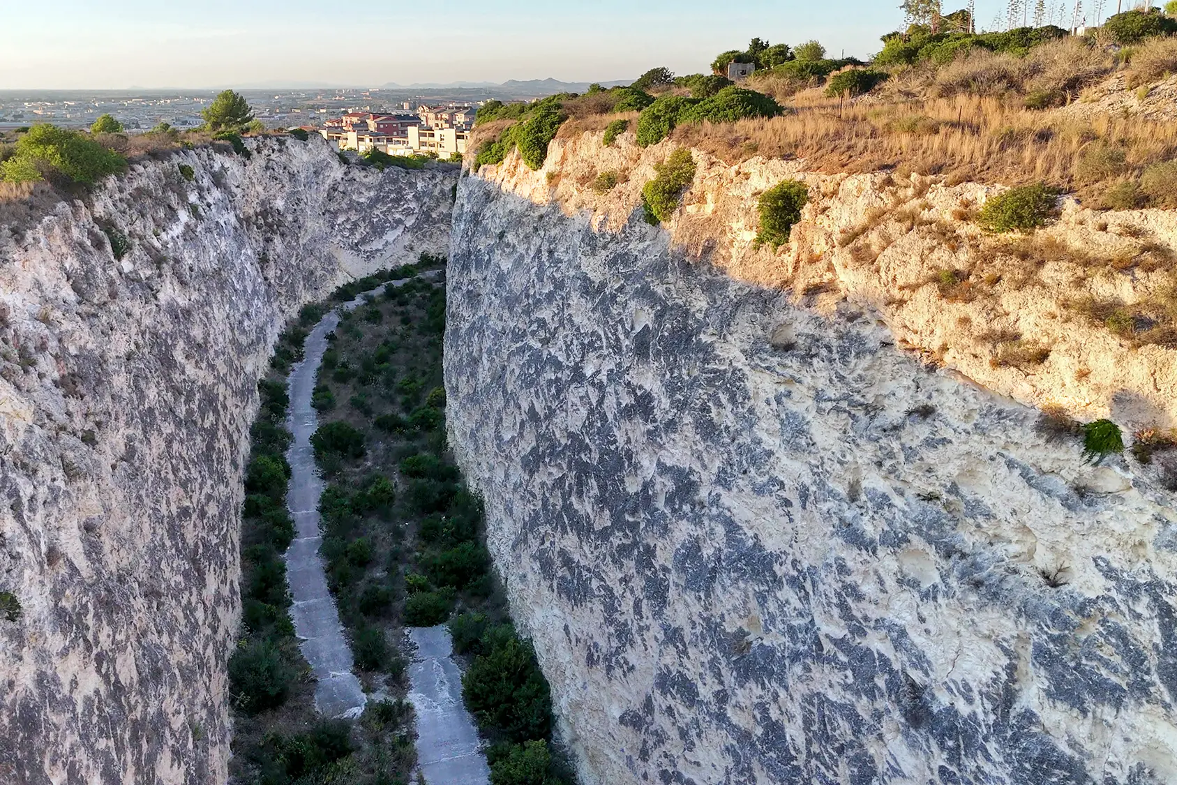 Il canyon di Tuvixeddu dove fu trovato il corpo di Manuela Murgia (Foto Anedda Endrich)