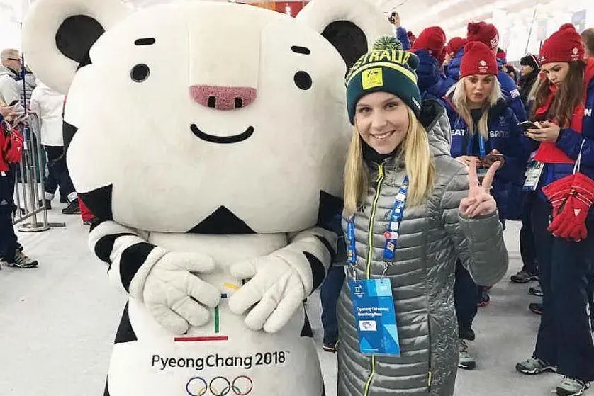 Ekaterina Alexandrovskaya alle Olimpiadi invernali di PyeogChang 2018 (da Instagram)