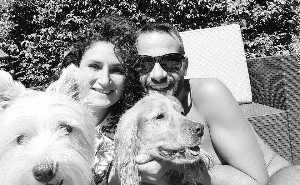 Rosa Puccio e Mauro Corona con Kira e Carrei, Mantova