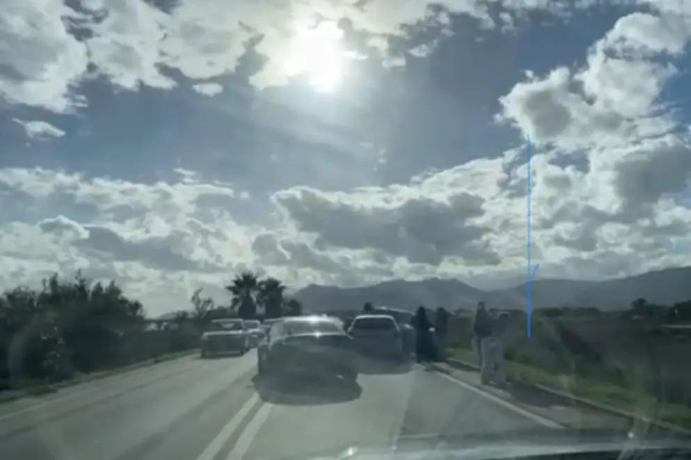 L'incidente sulla 195 (frame da video)