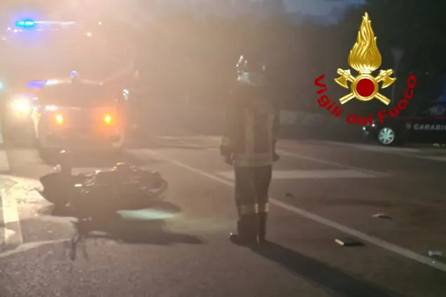 L'incidente (foto Vigili del fuoco)