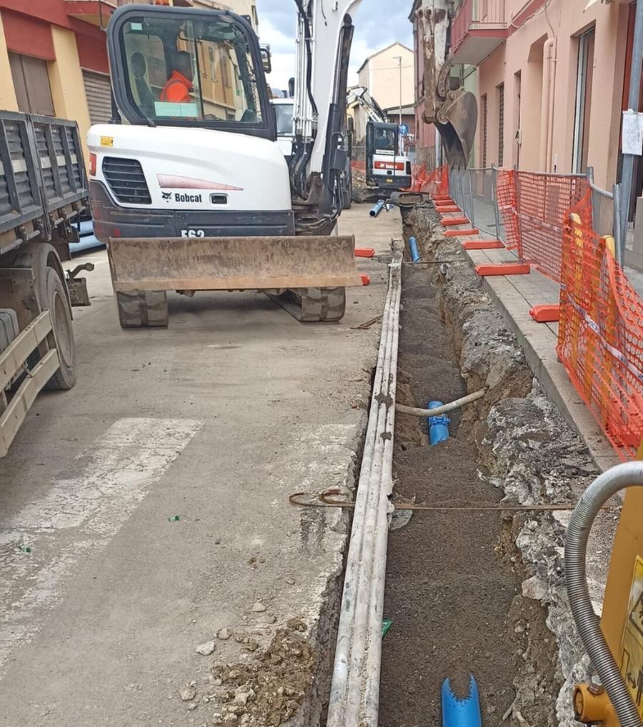 Via Roma, slitta la fine del cantiere Abbanoa