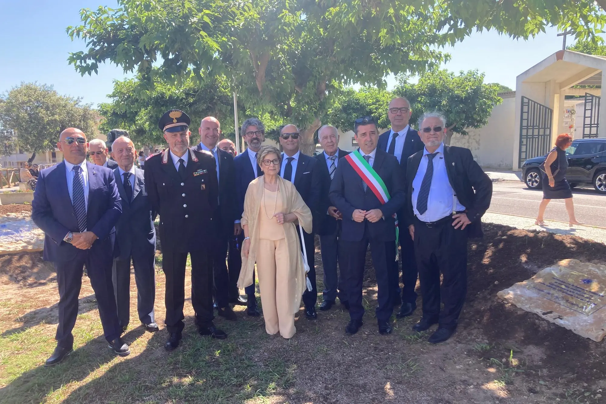 La presentazione delle targhe in piazza Nassirya - Porto Torres (foto Pala)