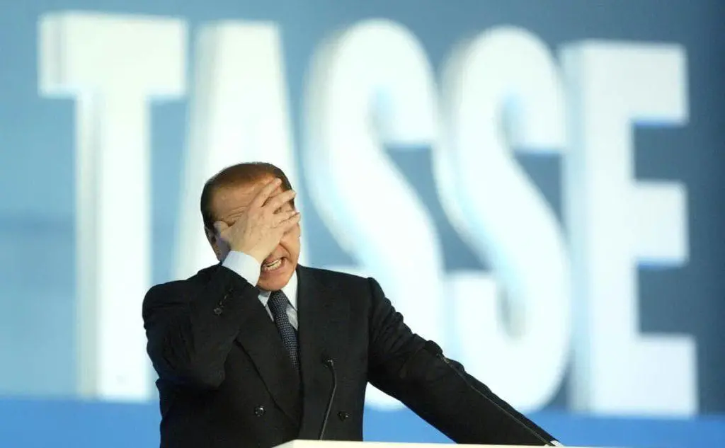 Silvio Berlusconi al no tax day di Forza Italia
