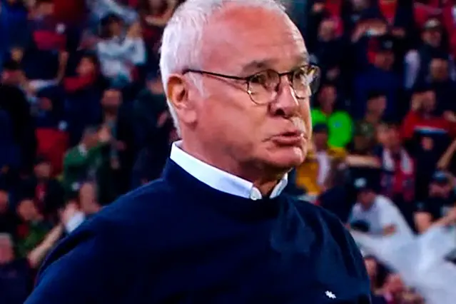 La commozione di Claudio Ranieri (Frame da video)