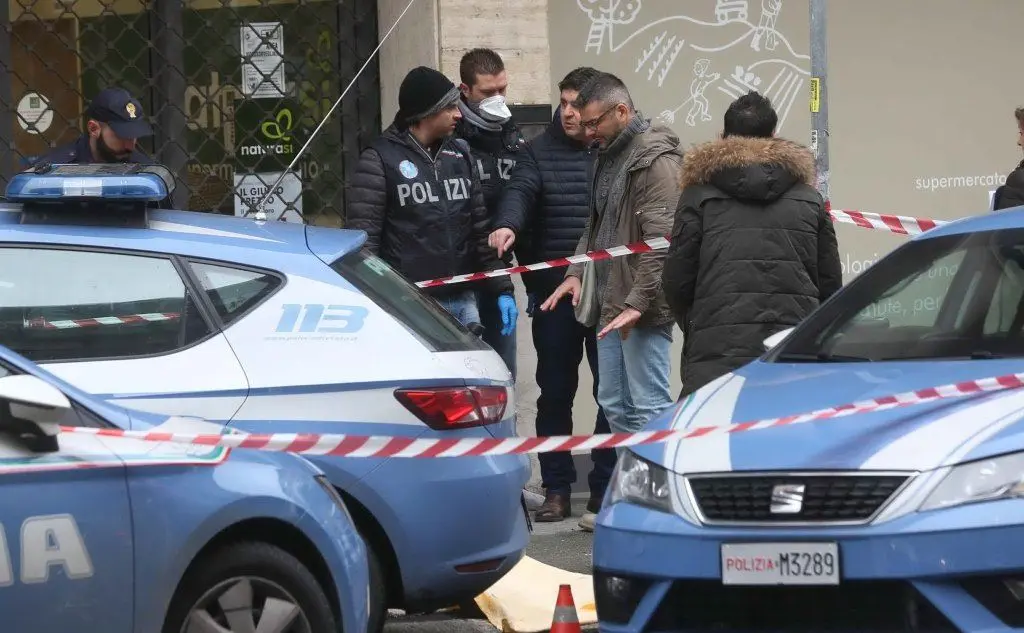 La polizia sul posto