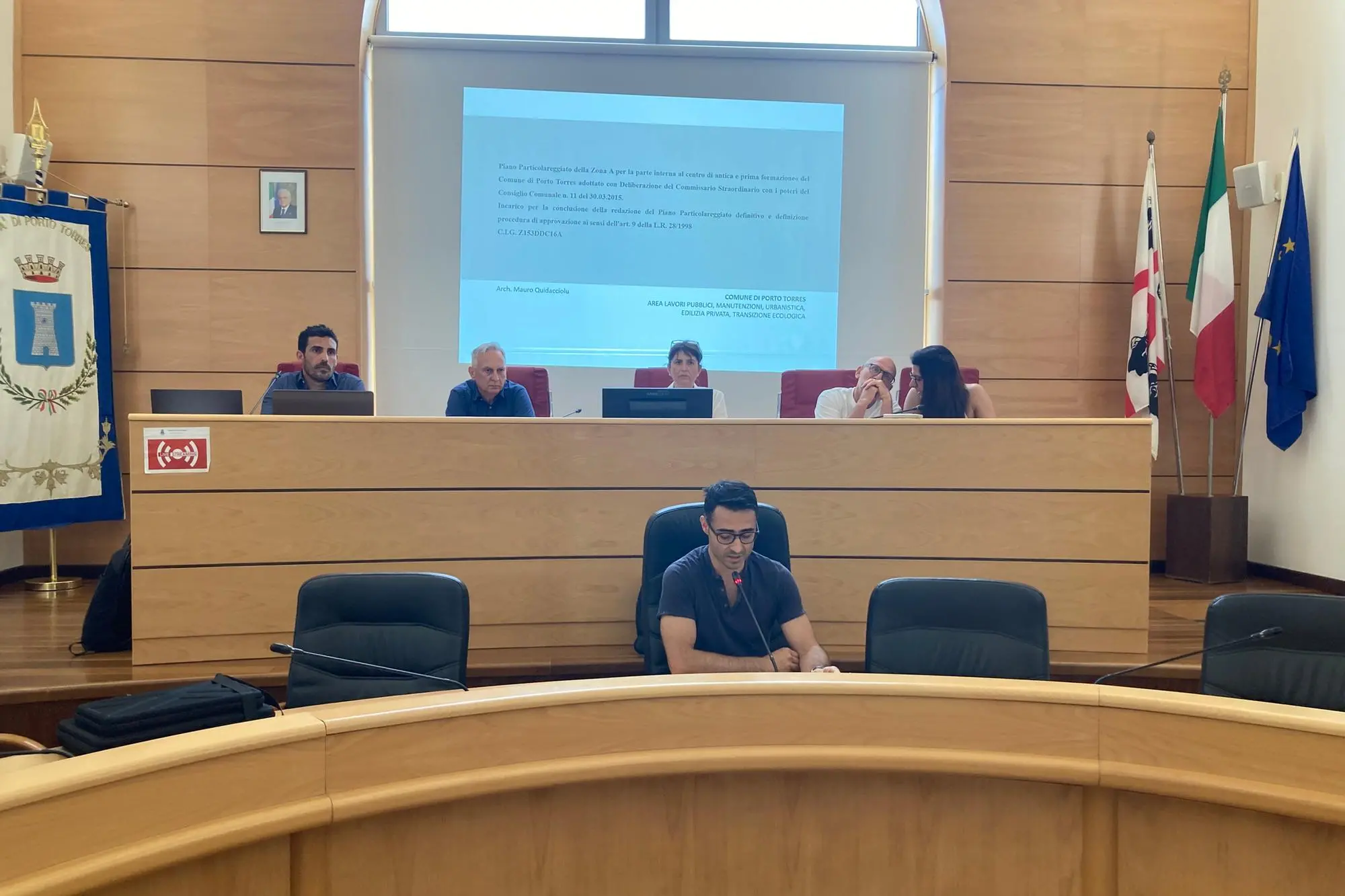 L'illustrazione del Piano particolareggiato a Porto Torres (foto Pala)