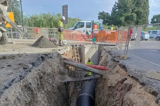 Solarussa, al via importanti interventi per mitigare il rischio idrogeologico (foto Pinna)