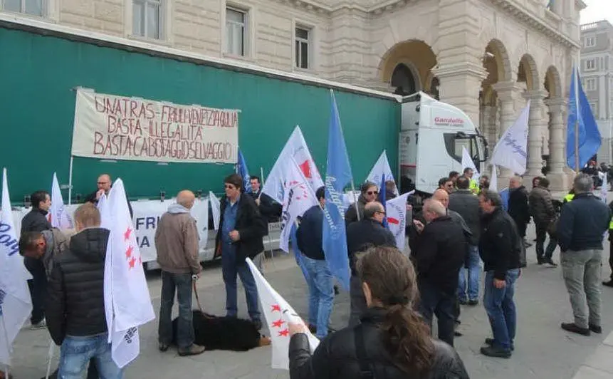 La protesta a Trieste