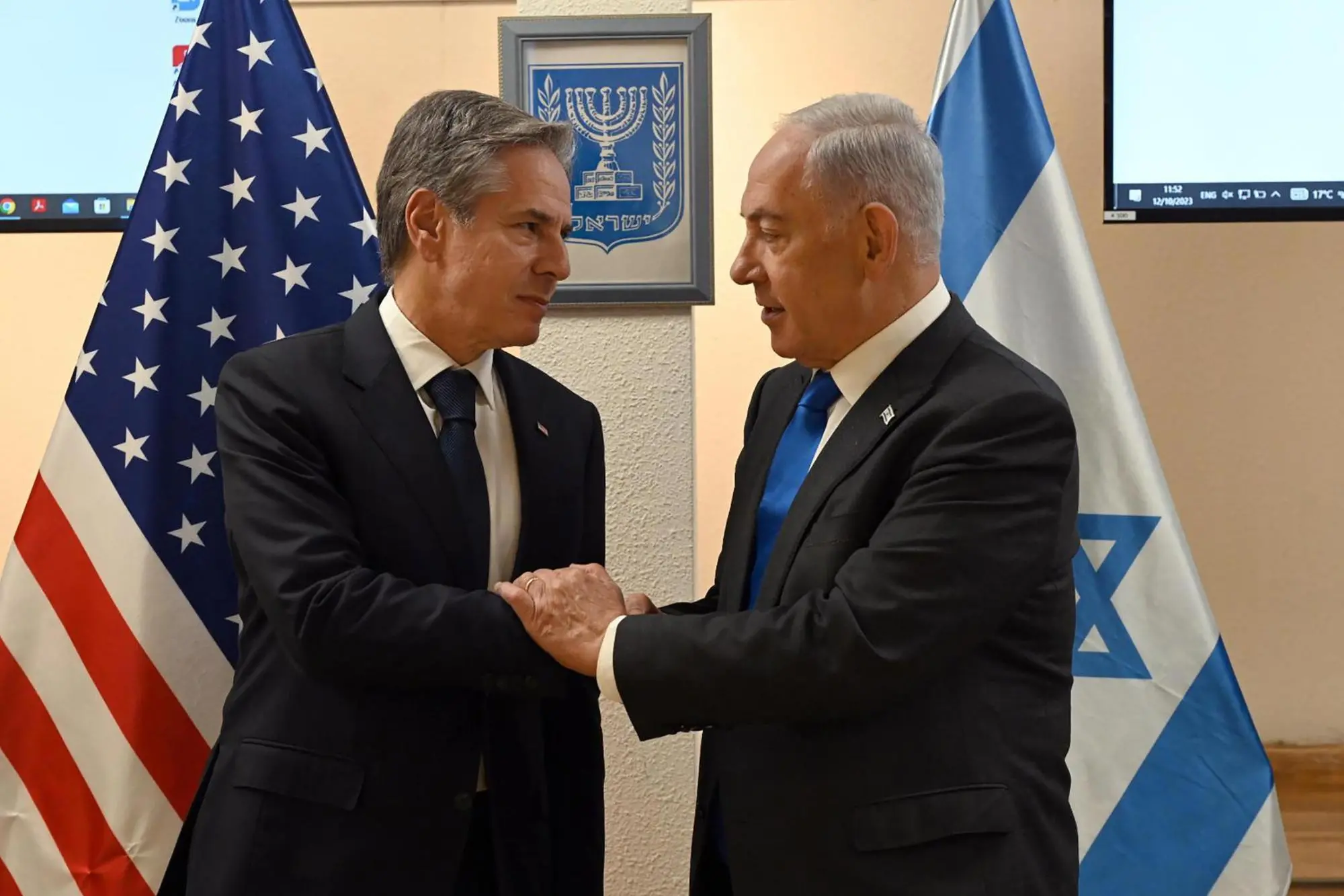 L'incontro Netanyahu-Blinken (Ansa)