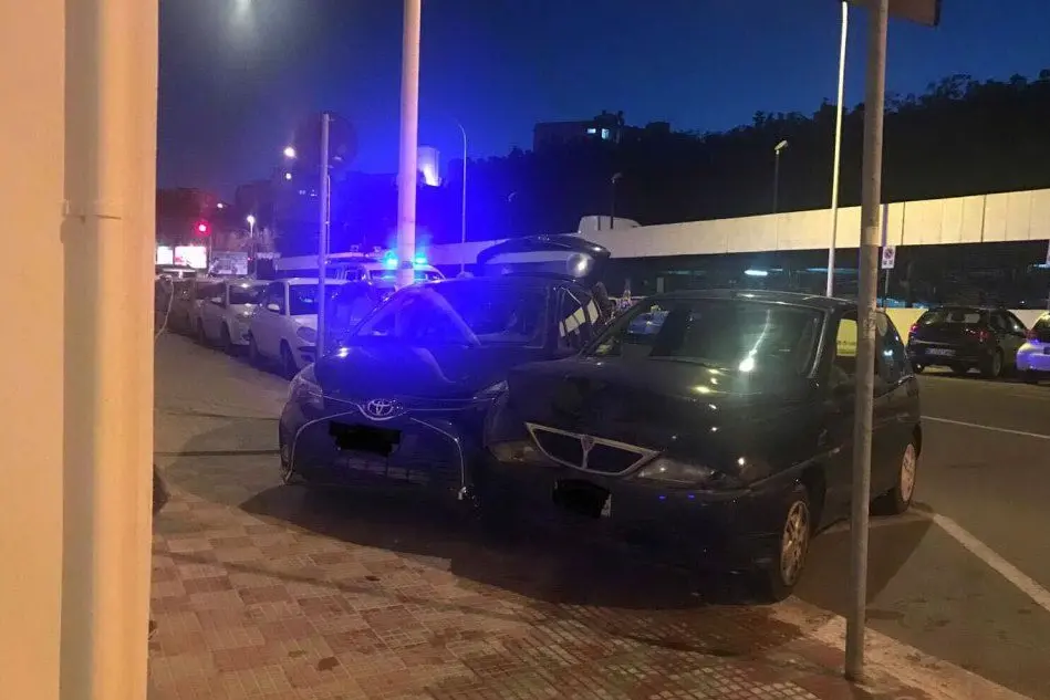 Le auto coinvolte nell'incidente