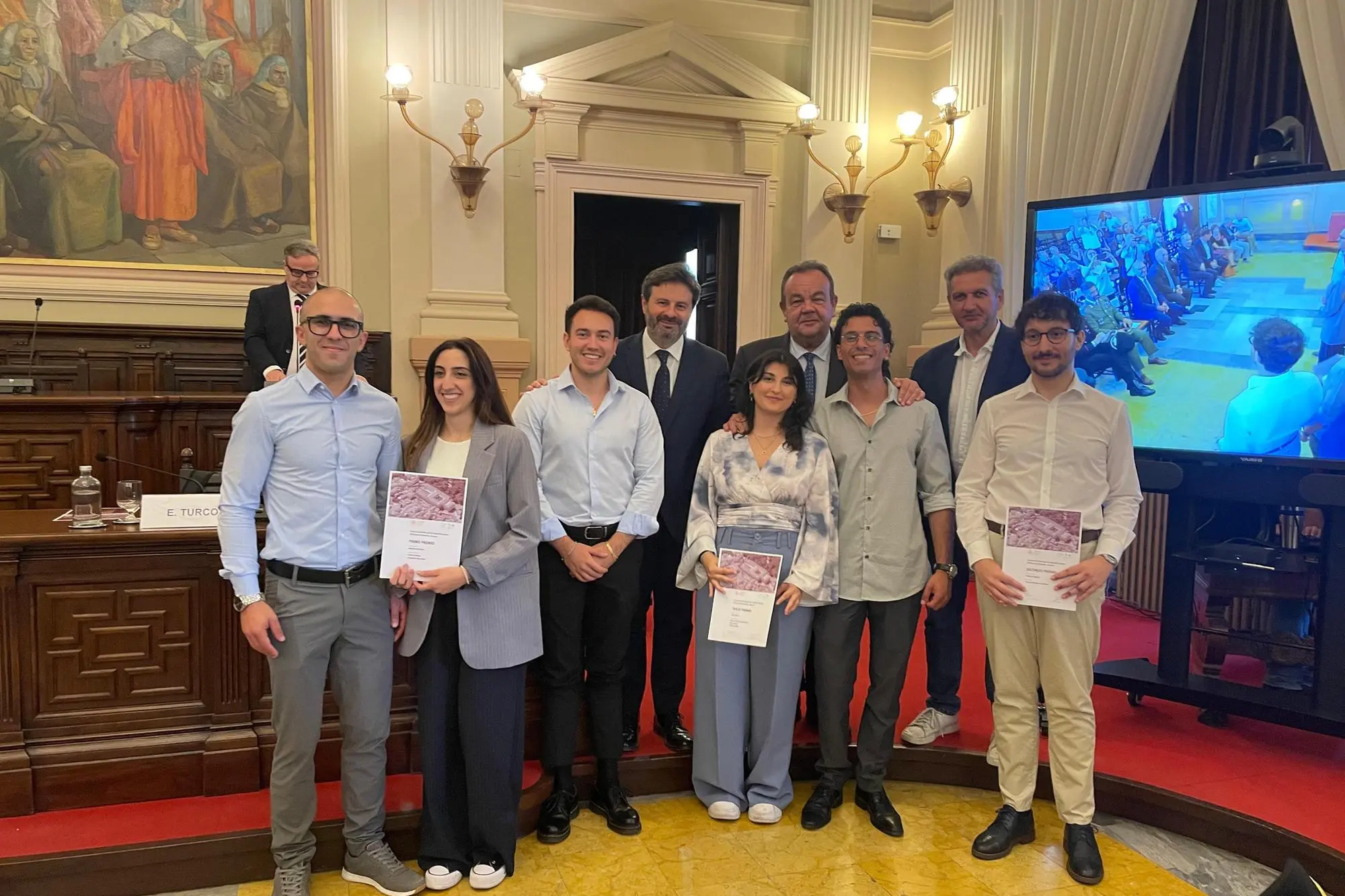 La premiazione dei tre progetti