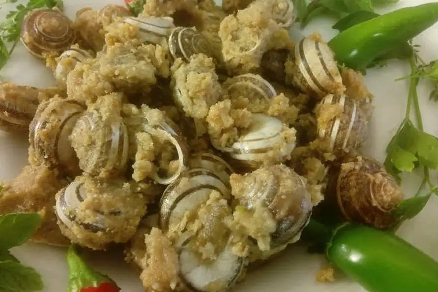 Un piatto a base di lumache (foto L'Unione Sarda - Sirigu)