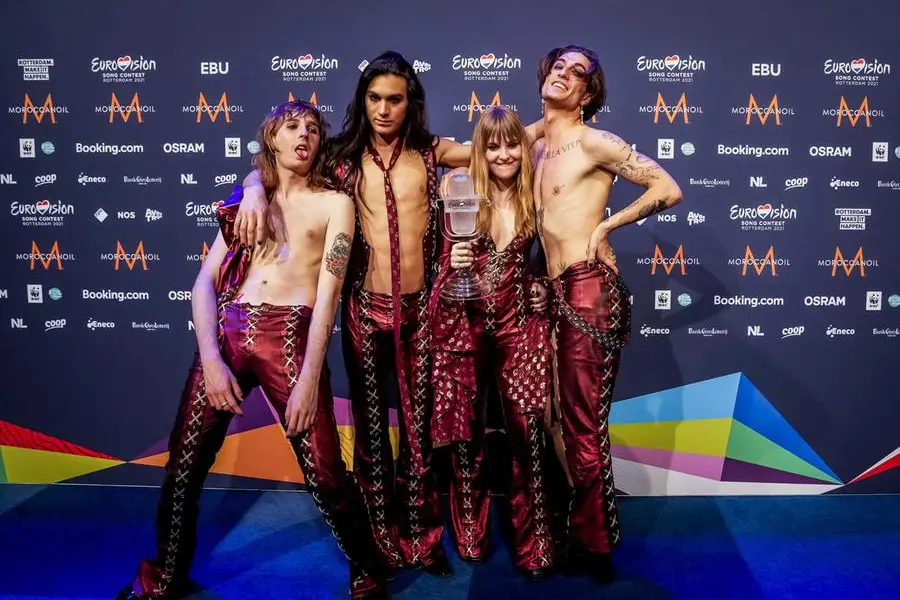 I Maneskin vincitori dell'Eurovision Song Contest (Ansa)