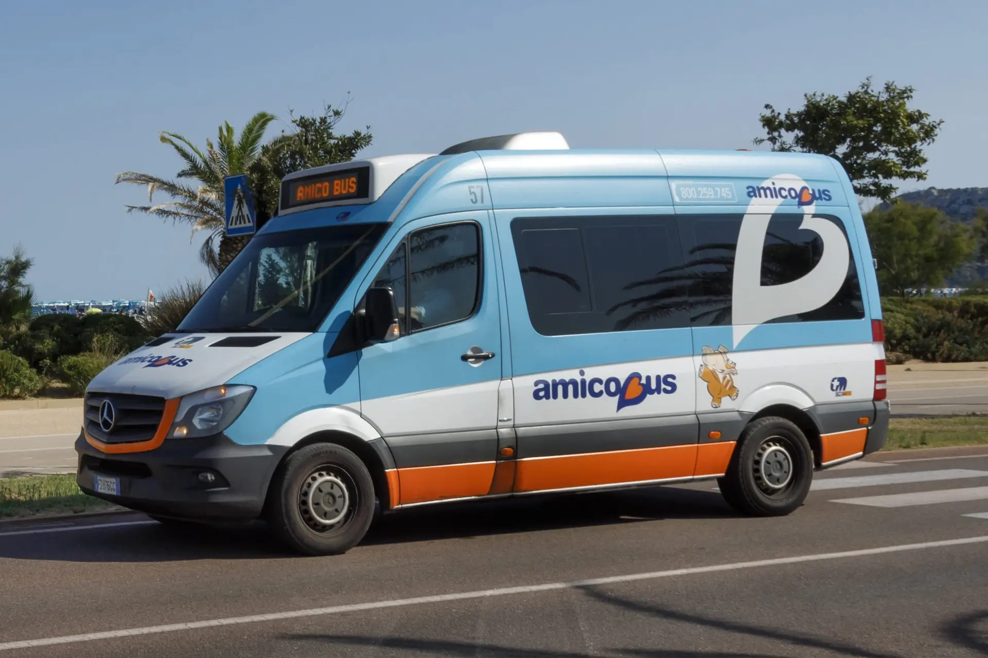 L’Amico bus al Poetto