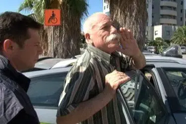 Doddore Meloni nel momento dell'arresto