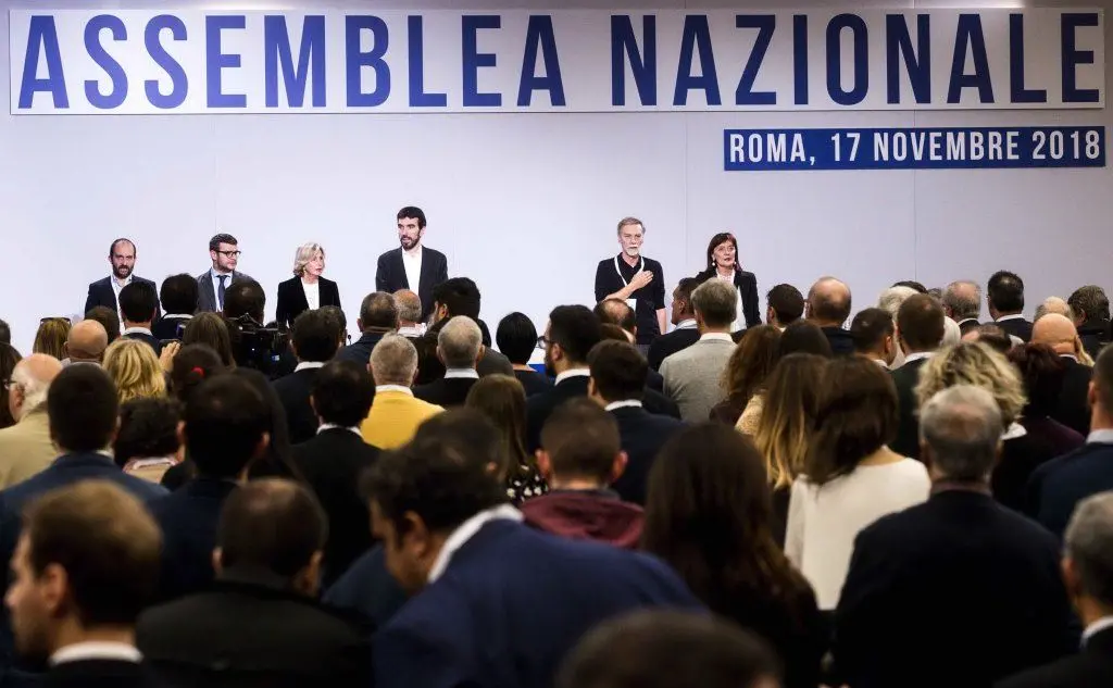 Un momento dell'assemblea nazionale