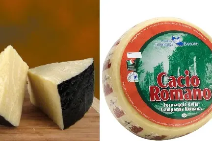 A sinistra, il Pecorino Romano. A destra, il Cacio Romano, che ha vinto in Cassazione