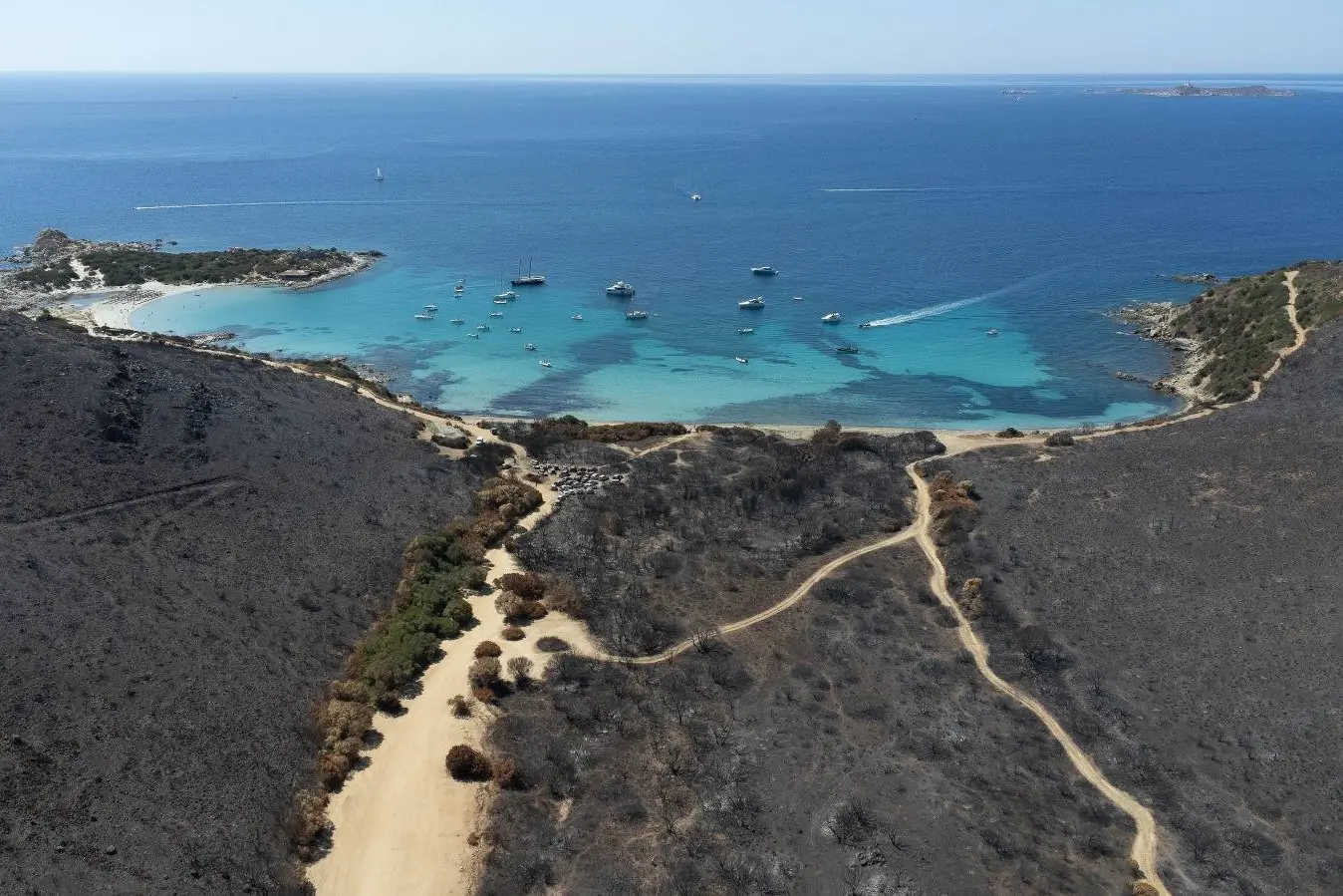 Punta Molentis vista dall'alto