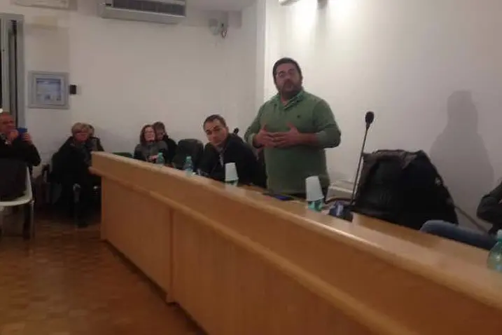 Il consigliere Piras (foto L'Unione Sarda - Pala)