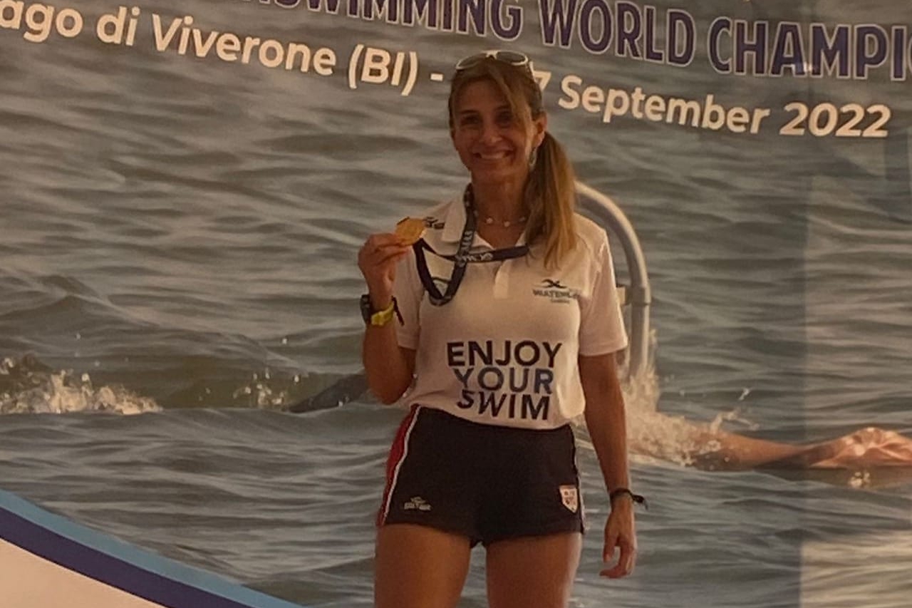 Alba Denotti, 53 anni, campionessa mondiale Master di nuoto pinnato (foto concessa da Alba Denotti).