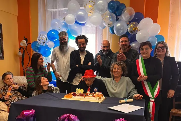 Il festeggiato Michele Rosas (foto Pala)