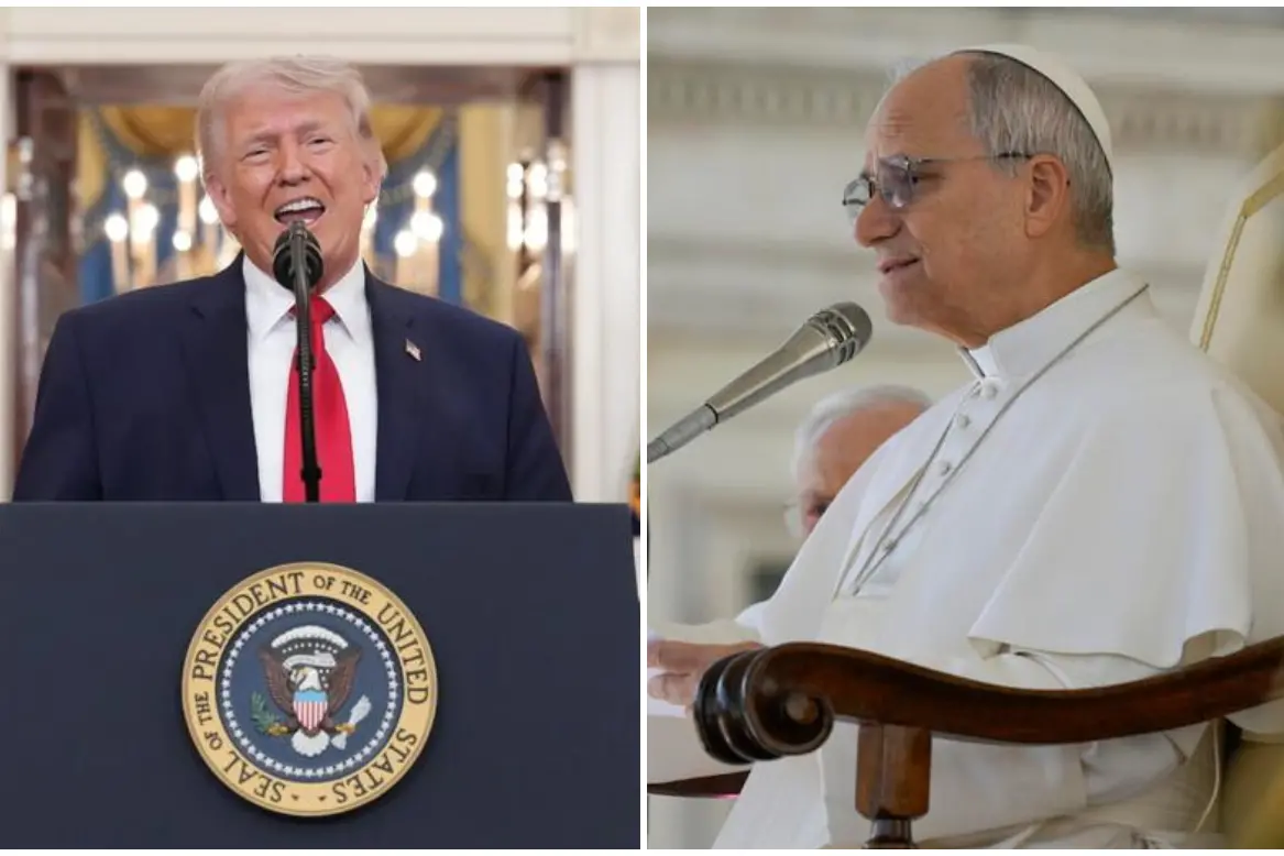 Donald Trump e Papa Leone (Ansa)