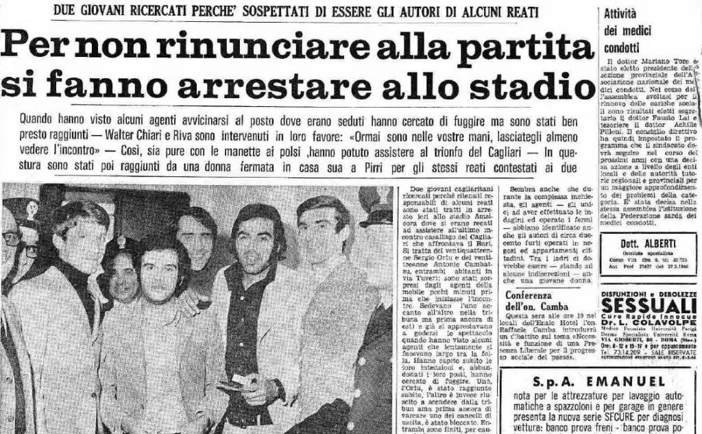 Due giovani ricercati che, pur di vedere la partita, si fanno arrestare allo stadio
