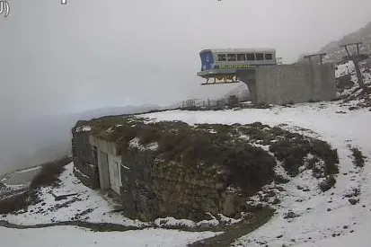 Il paesaggio sul Bruncu Spina (frame dalla webcam Sardegna Clima)