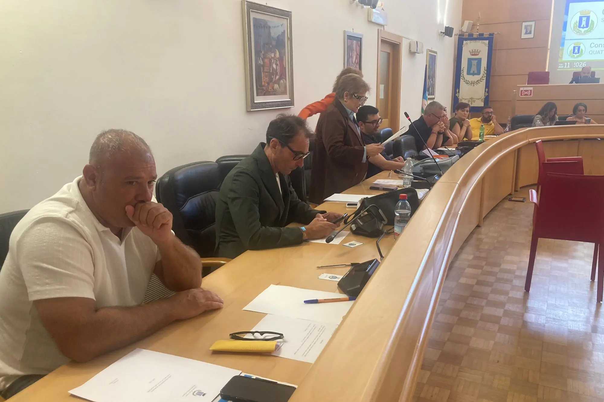 L'opposizione del Consiglio Comunale di Porto Torres (foto Pala)