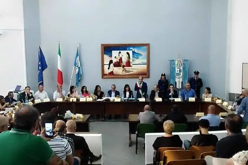 Il Consiglio di Sinnai (foto L'Unione Sarda - Serreli)