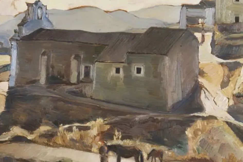 Una delle opere in mostra