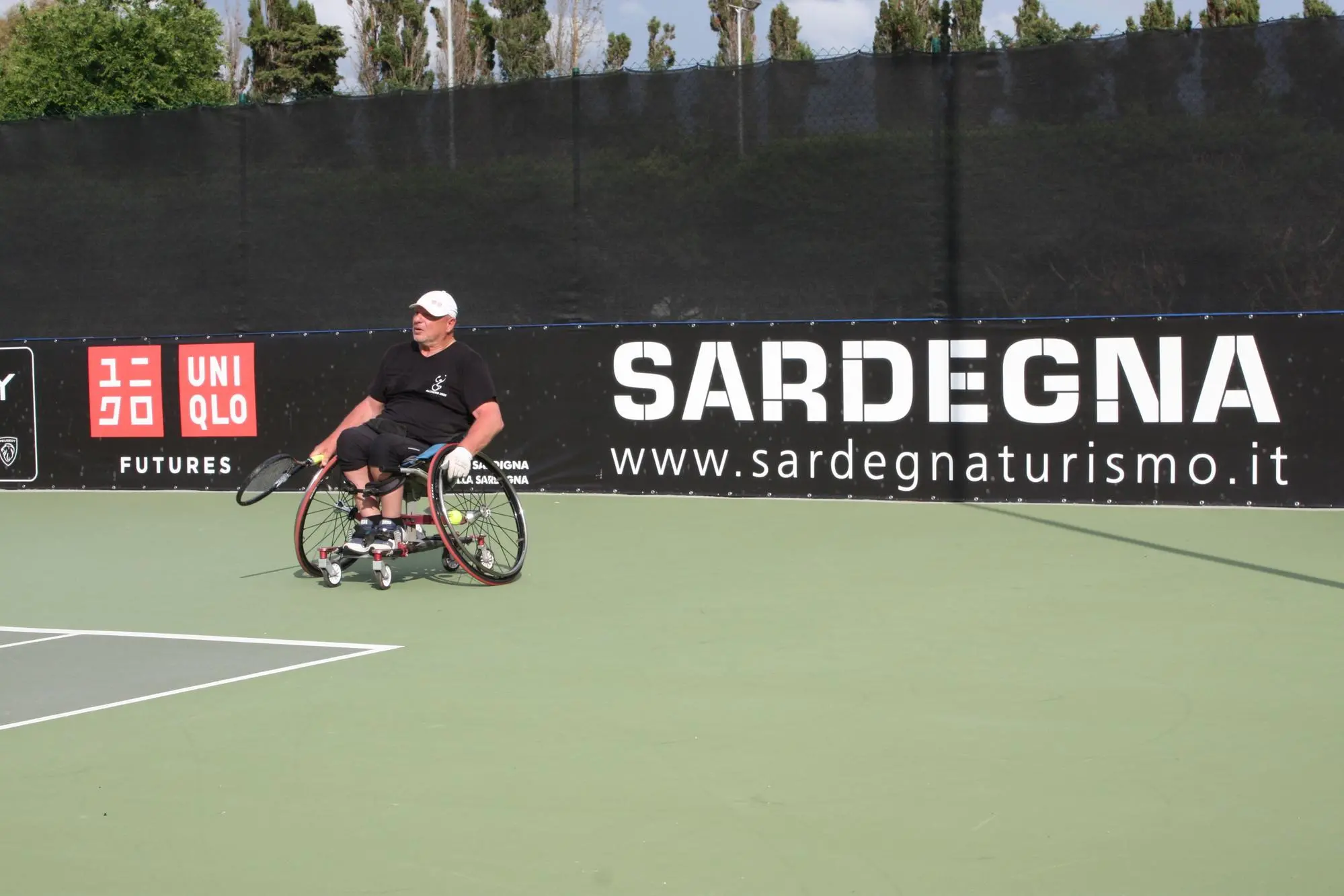 Alberto Corradi in campo ad Alghero (foto Antono Burruni)