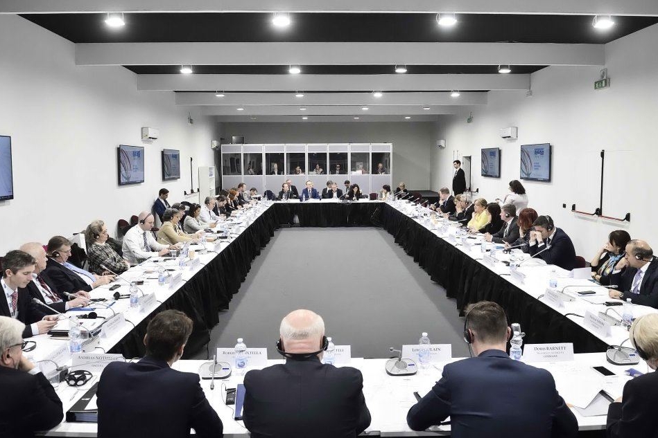 La riunione del Consiglio dei ministri dell'Osce (Ansa)